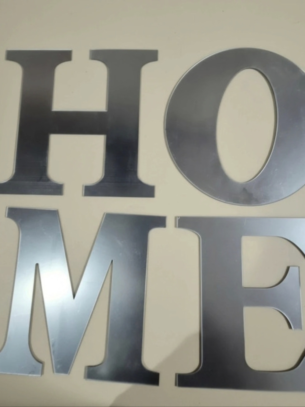 HOME wall letters Silver Wall Decor
